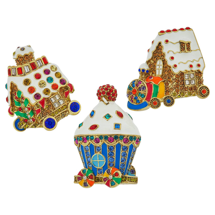 HEIDI DAUS®"Holiday Express" Crystal & Enamel Holiday Pin Set HEIDI DAUS®