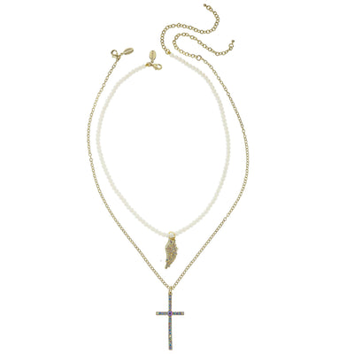Heidi Daus®"Angelic Trilogy" Beaded Crystal Necklace & Earrings Set