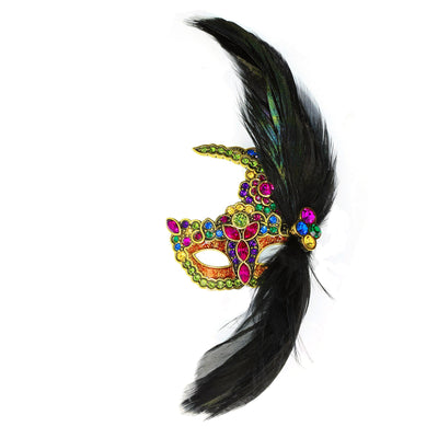 HEIDI DAUSÂ® "Masquerade Ball" Crystal Feather & Masque Gala Pin - Heidi Daus®