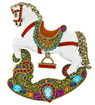 HEIDI DAUS®"Rocking Horse Winner" Enamel Crystal Horse Pin HEIDI DAUS®
