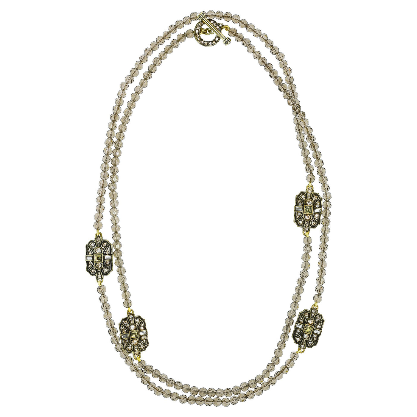 HEIDI DAUS® "Deco Trilogy" Crystal Beaded Toggle Necklace - Heidi Daus®