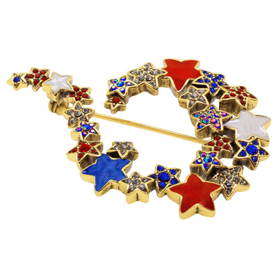 "Star Spangled Sparkle" Enamel & Crystal Pin - Heidi Daus®