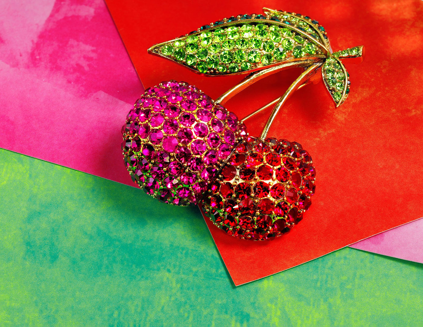 "Cherry on Top" Crystal Cherry Pin - Heidi Daus®