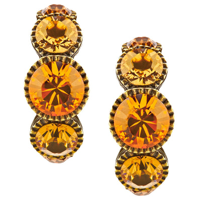 "Sparkling Essentials" Crystal Half-Hoop Earrings - Heidi Daus®