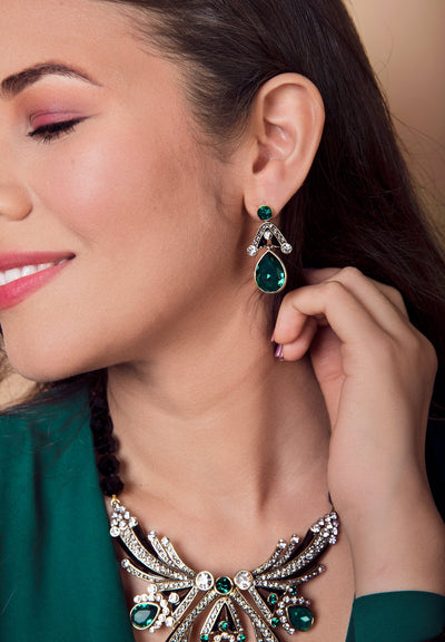 Heidi Daus® "Draped In Deco" Enamel & Crystal Deco Necklace - Heidi Daus®