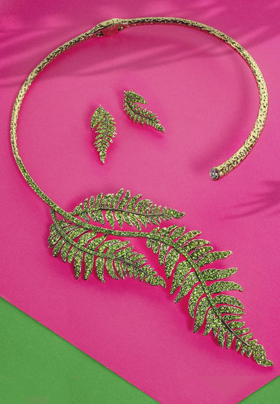 HEIDI DAUS®"Le Fern" Crystal Floral Earrings - Heidi Daus®