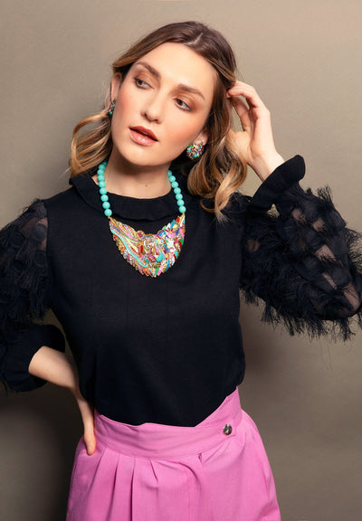 HEIDI DAUS® "Creative Camouflage" Beaded Enamel Crystal Tiger Necklace - Heidi Daus®
