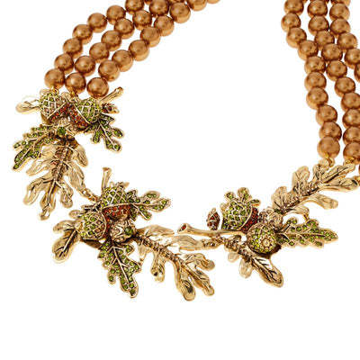 Heidi Daus®"Autumn Leaves" Crystal Beaded Floral Necklace HEIDI DAUS®
