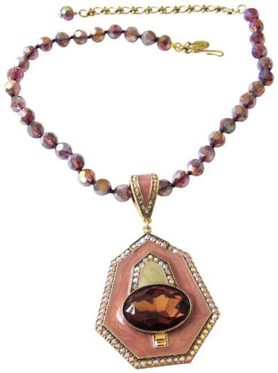 HEIDI DAUS®"Well Connected" Enamel Beaded Crystal Enhancer Necklace HEIDI DAUS®