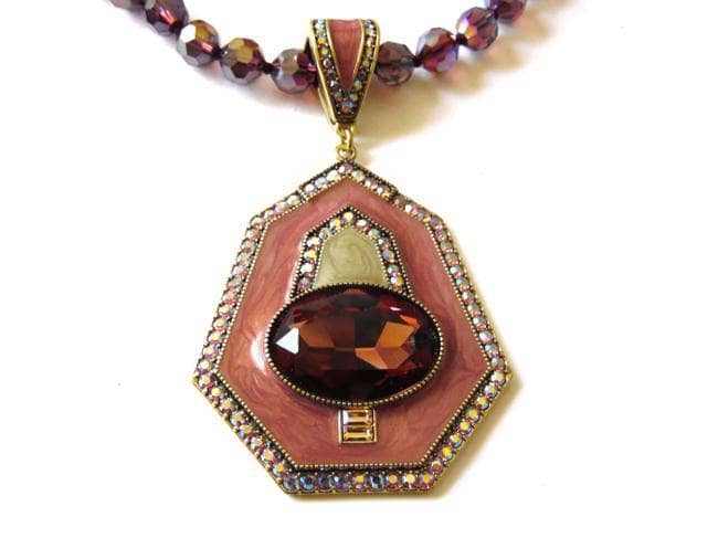 HEIDI DAUS®"Well Connected" Enamel Beaded Crystal Enhancer Necklace HEIDI DAUS®