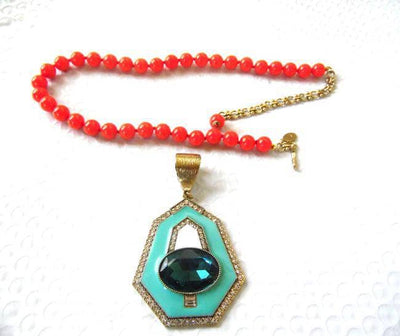 HEIDI DAUS®"Well Connected" Enamel Beaded Crystal Enhancer Necklace HEIDI DAUS®