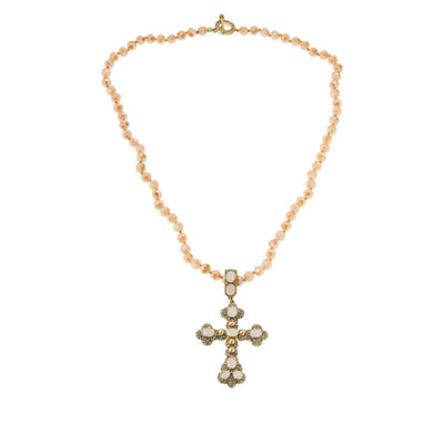 HEIDI DAUS®"We've Got You Covered" Beaded Crystal Enhancer Cross Necklace HEIDI DAUS®