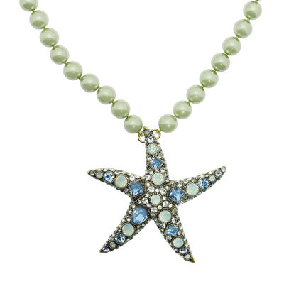 "Star-Lite" Crystal Starfish Drop Necklace - Heidi Daus®