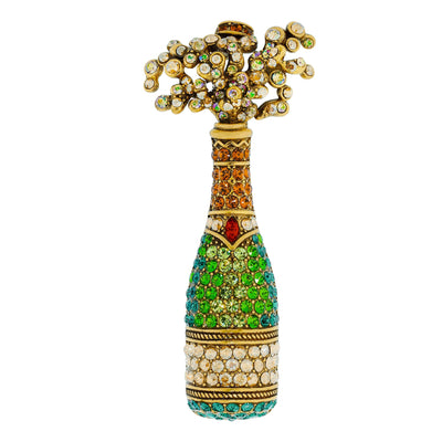 HEIDI DAUS® "Beautiful Bubbly" Crystal Champagne Bottle Pin - Heidi Daus®