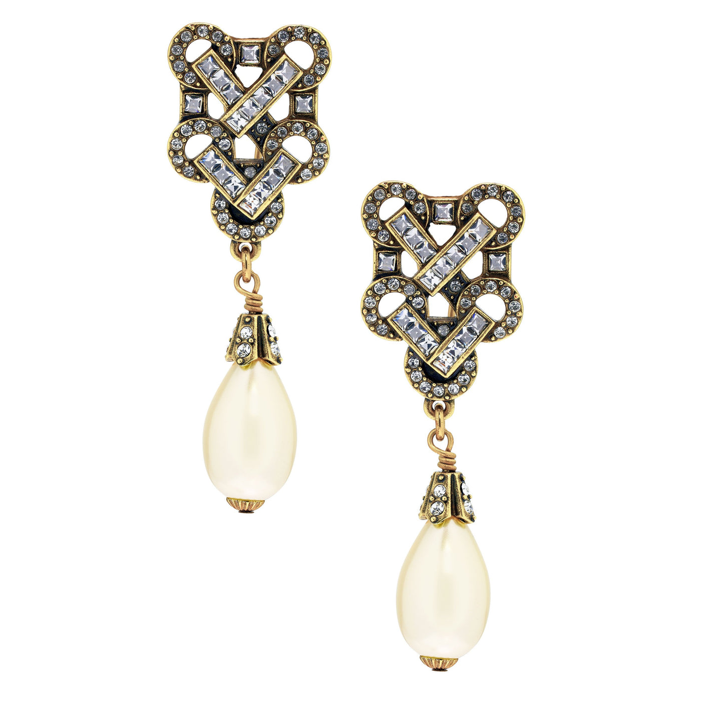 "Straight Laced" Beaded Crystal Drop Earrings - Heidi Daus®
