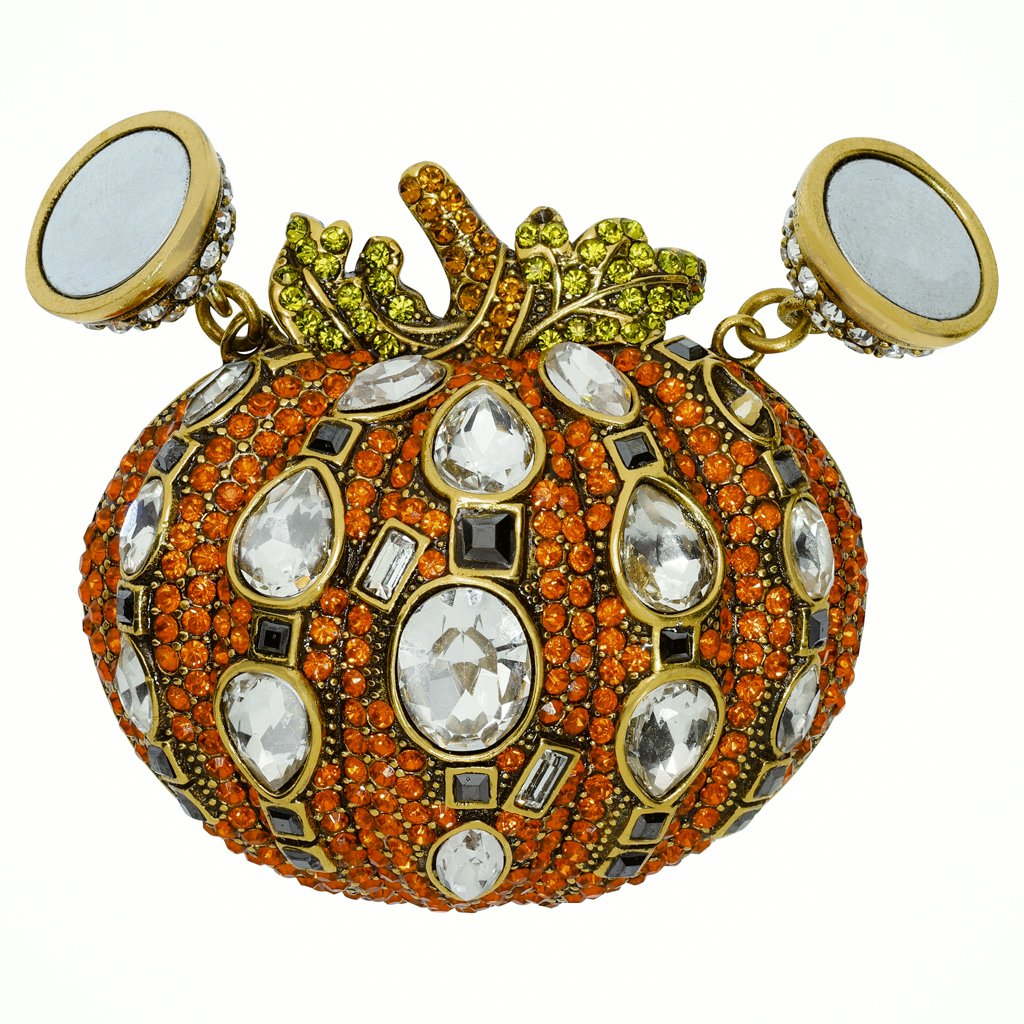 "Gourdgeous Pumpkin" Crystal Magnet October Pumpkin Charm - Heidi Daus®