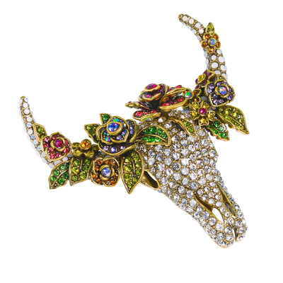 HEIDI DAUS®"Western Whimsy" Crystal Longhorn Pin - Heidi Daus®