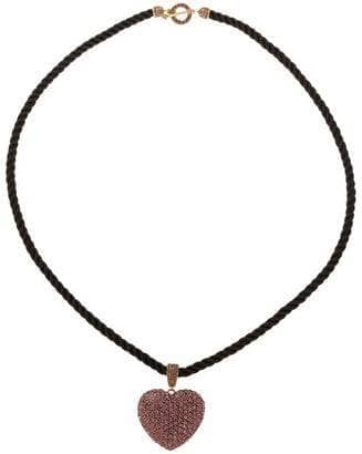 HEIDI DAUS®"Love, Heidi Style" Cord Crystal Heart Enhancer Toggle Necklace