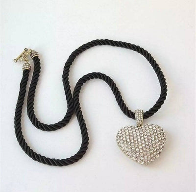 HEIDI DAUS®"Love, Heidi Style" Cord Crystal Heart Enhancer Toggle Necklace
