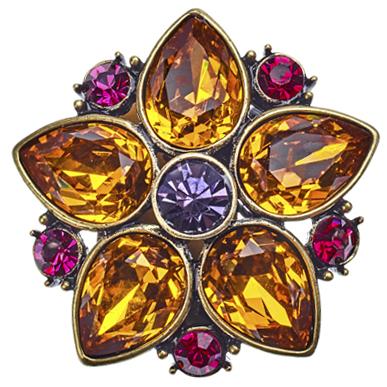 HEIDI DAUSÃ‚® "Fantasy in Florals" Crystal Floral Pin - Heidi Daus®
