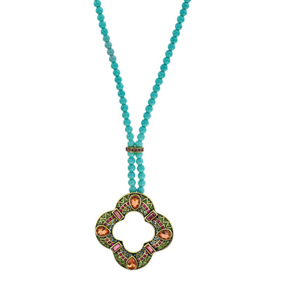 "Exotic Beauty" Beaded Crystal Deco Necklace - Heidi Daus®