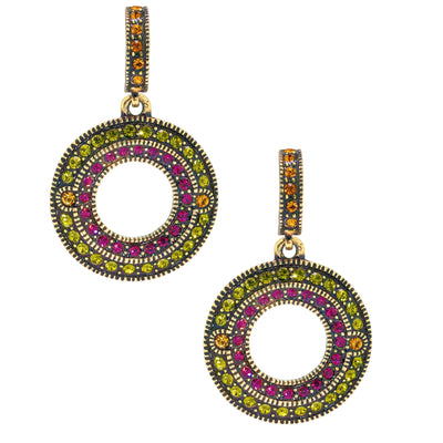 "Two Fab" Crystal Deco Dangle Earrings - Heidi Daus®