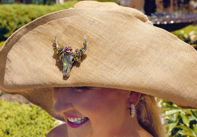 HEIDI DAUS®"Western Whimsy" Crystal Longhorn Pin - Heidi Daus®