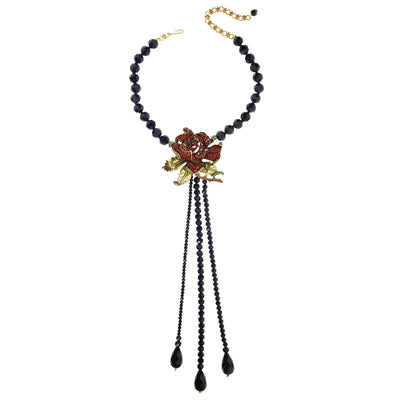 HEIDI DAUS®"Rose Elegance" Crystal Floral Drop Necklace - Heidi Daus®