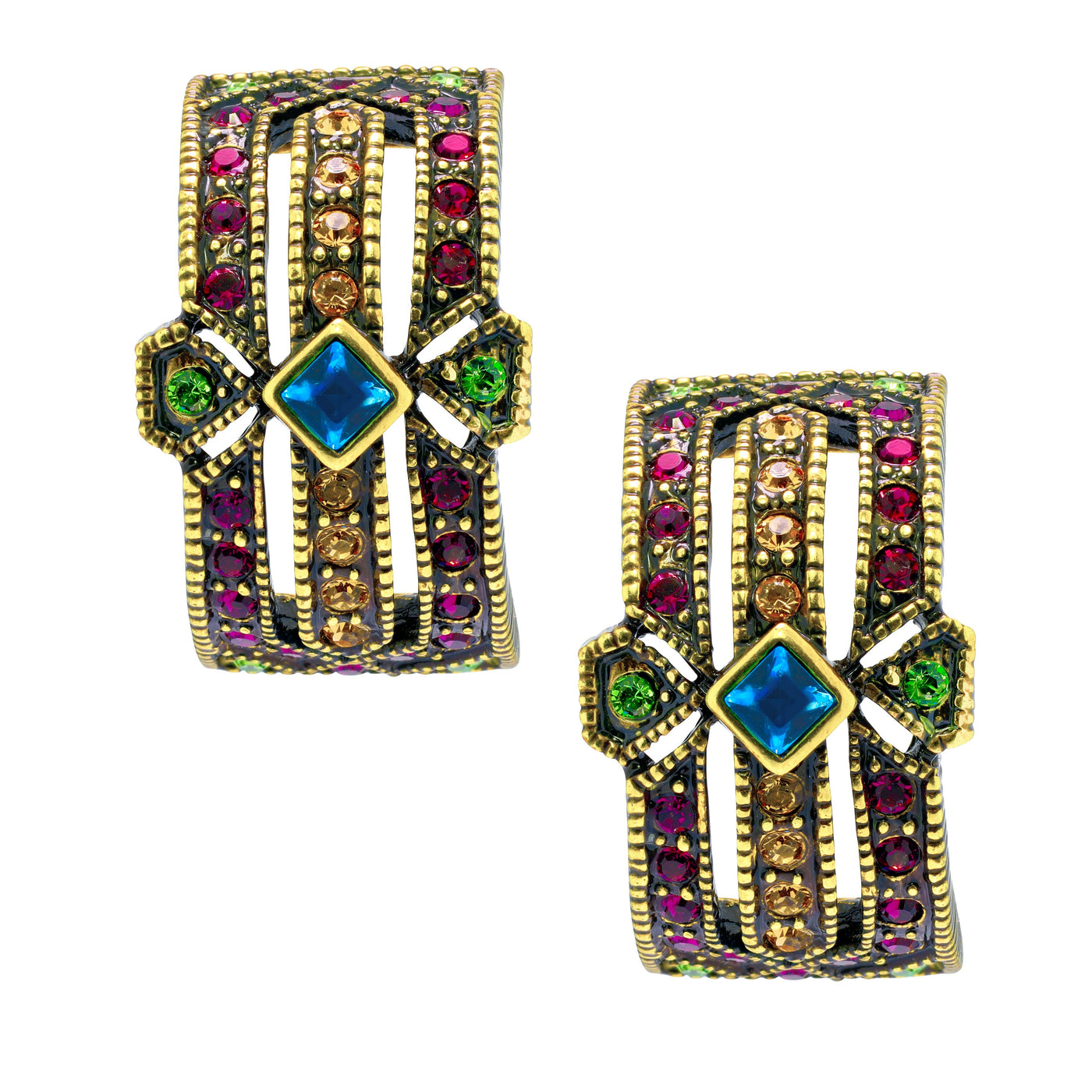 HEIDI DAUS® "Refined Line" Crystal Button Earrings - Heidi Daus®