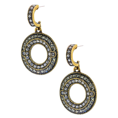 "Two Fab" Crystal Deco Dangle Earrings - Heidi Daus®