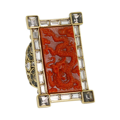 Heidi Daus®"Chinoiserie Carving" Crystal Rising Ring - Heidi Daus®