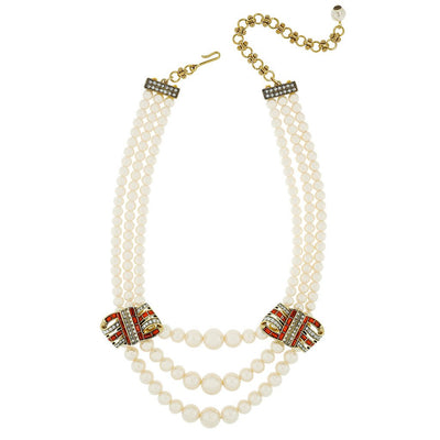 Heidi Daus® "Ribbon Candy" Graduated Pearl Crystal Necklace - Heidi Daus®