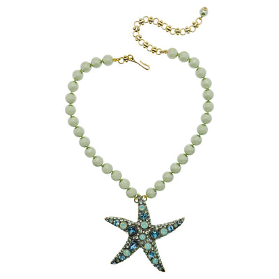 "Star-Lite" Crystal Starfish Drop Necklace - Heidi Daus®