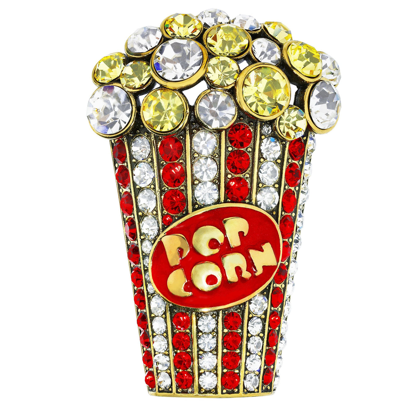 HEIDI DAUS® "Pop-Ular" Enamel & Crystal Pop-Corn Pin - Heidi Daus®