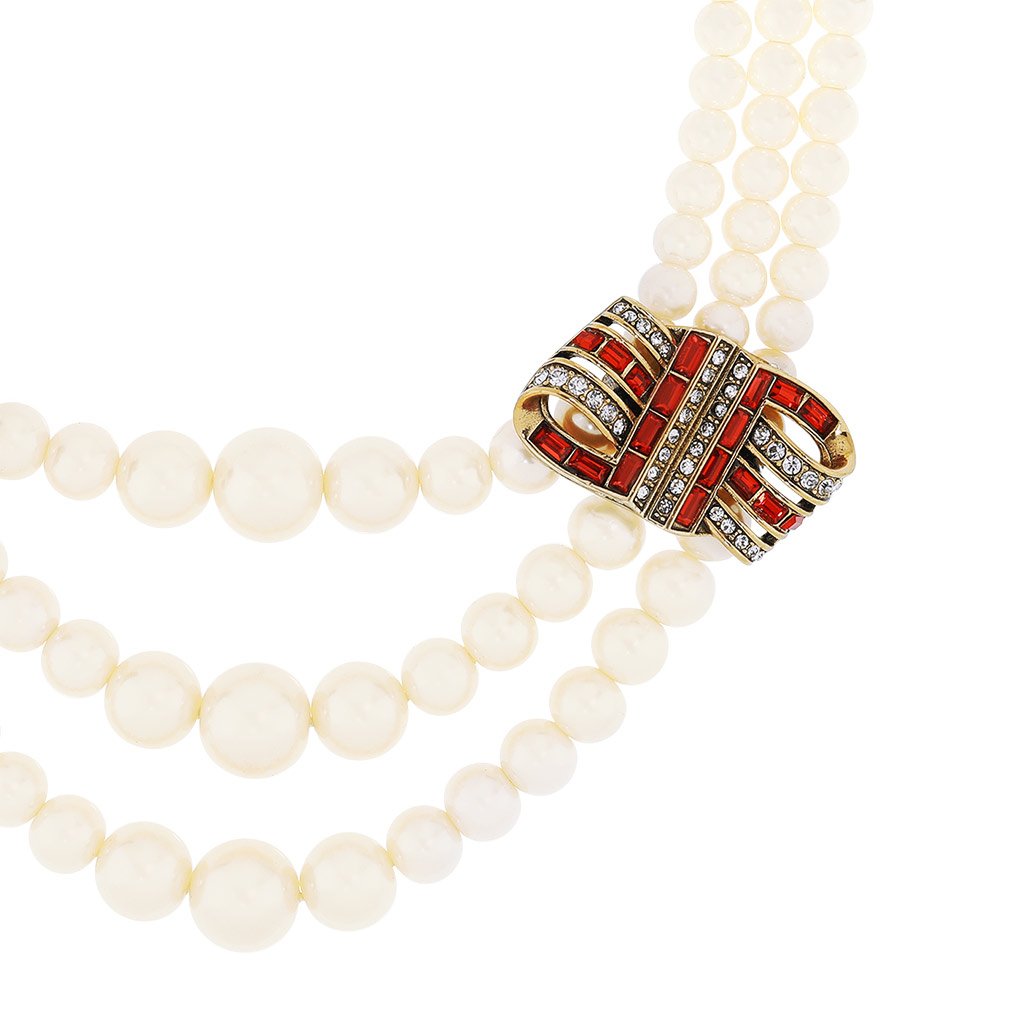 Heidi Daus® "Ribbon Candy" Graduated Pearl Crystal Necklace - Heidi Daus®