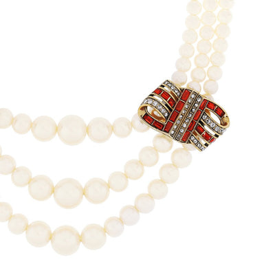 Heidi Daus® "Ribbon Candy" Graduated Pearl Crystal Necklace - Heidi Daus®