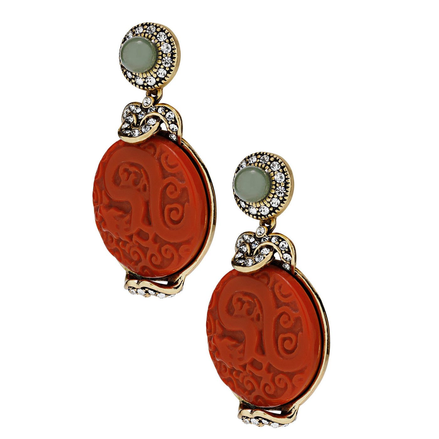 HEIDI DAUS® "Eastern Inspired" Crystal Enamel Drop Earrings - Heidi Daus®