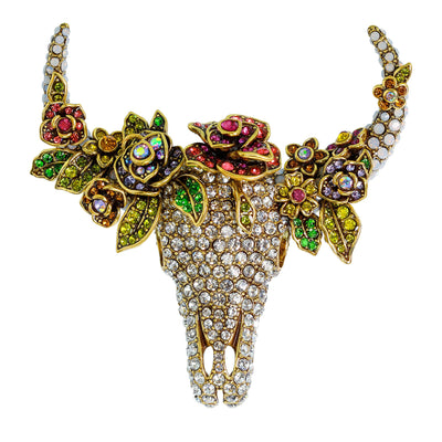 HEIDI DAUS®"Western Whimsy" Crystal Longhorn Pin - Heidi Daus®