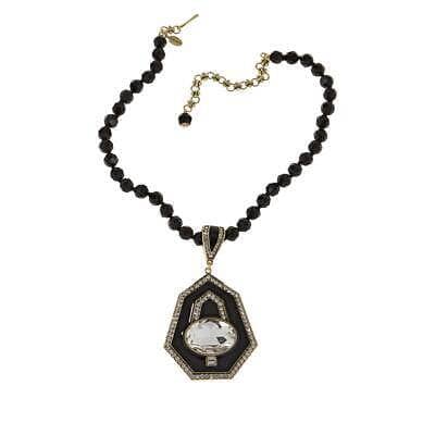 HEIDI DAUS®"Well Connected" Enamel Beaded Crystal Enhancer Necklace HEIDI DAUS®