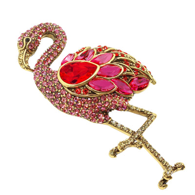 "Tickled Pink" Crystal Flamingo Pin - Heidi Daus®