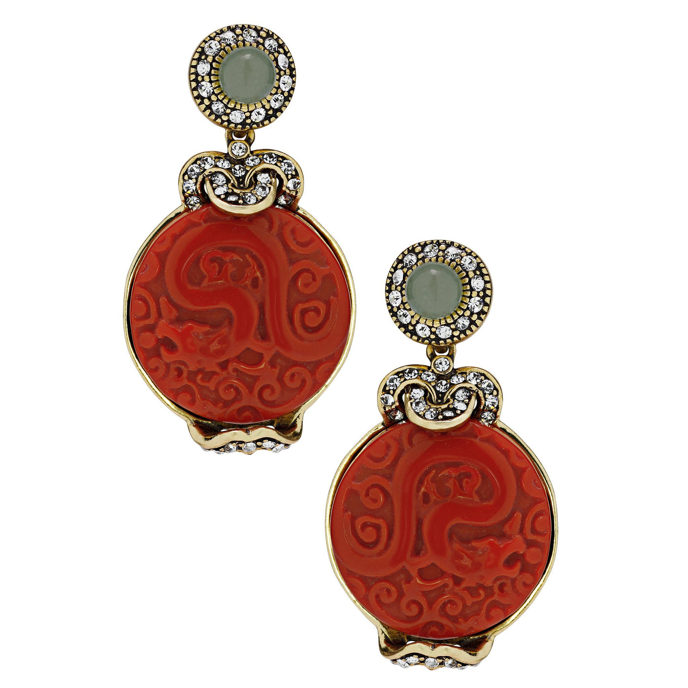 HEIDI DAUS® "Eastern Inspired" Crystal Enamel Drop Earrings - Heidi Daus®