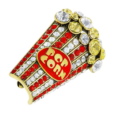 HEIDI DAUS® "Pop-Ular" Enamel & Crystal Pop-Corn Pin - Heidi Daus®